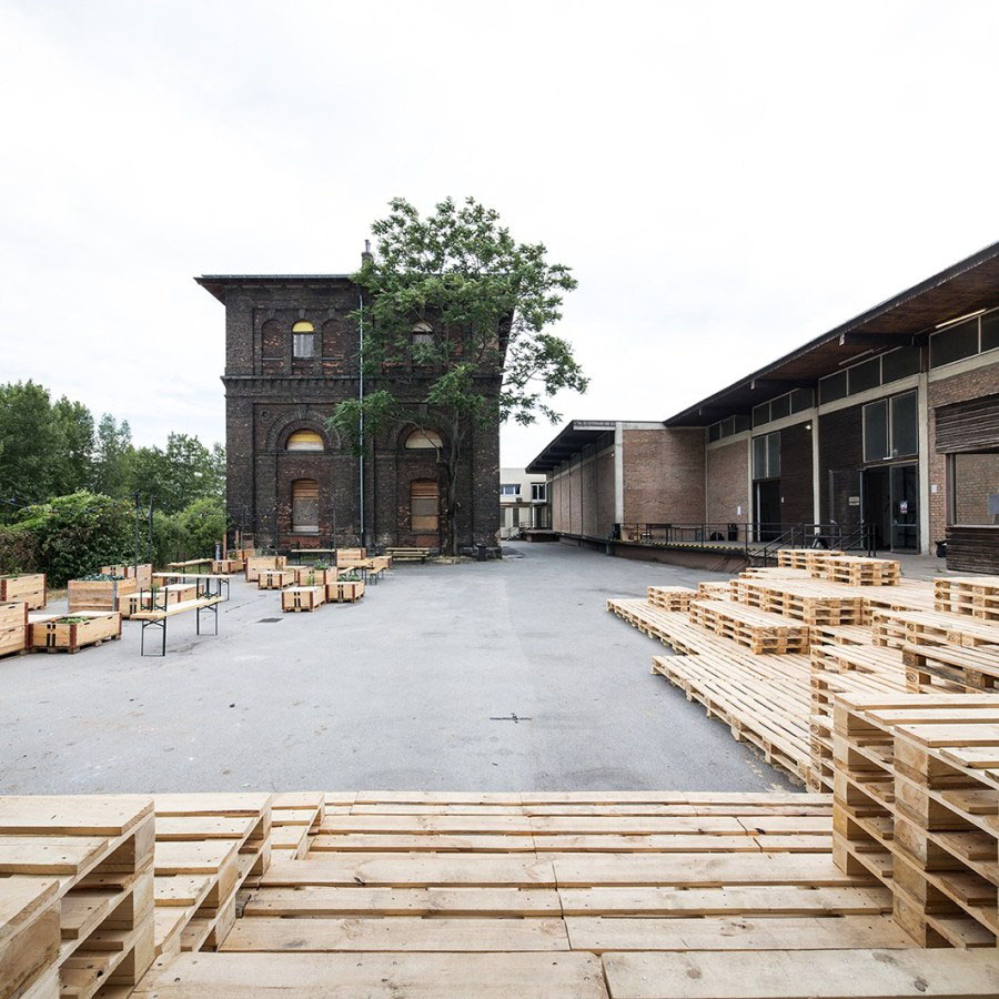 Nordbahnhalle | Außenansicht Hof mit Turm | Markus Fattinger