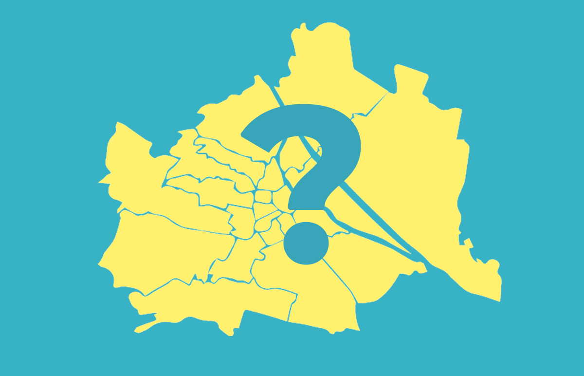 Karte von Wien mit ?